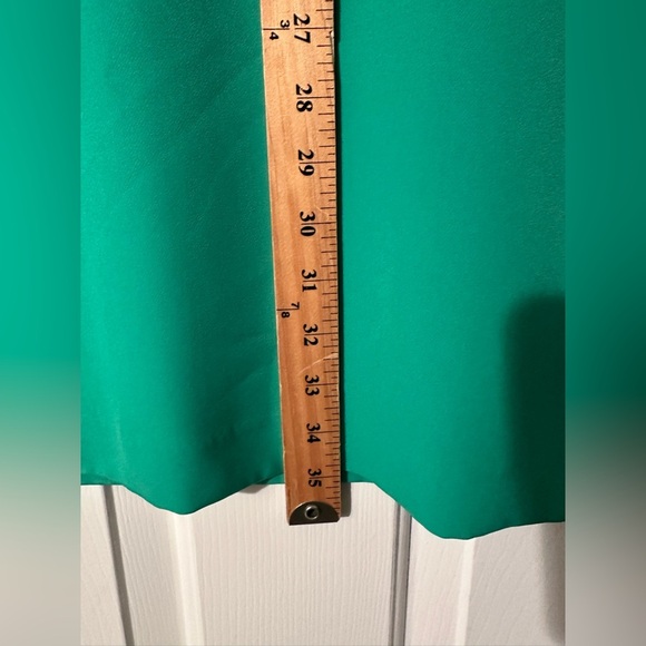 MILLY Women's 6 Solid Green Short Ruffle Sleeve Mini Shift Dress Pockets CLEAN2 - Picture 7 of 14